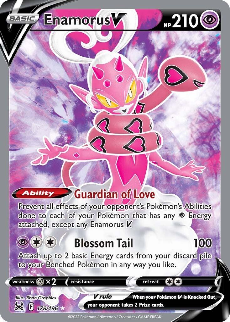 178, Holofoil, Metal [x2], Psychic, Sword & Shield: Lost Origin, Ultra Rare Enamorus V (178/196) [Sword & Shield: Lost Origin] - Trading Card World
