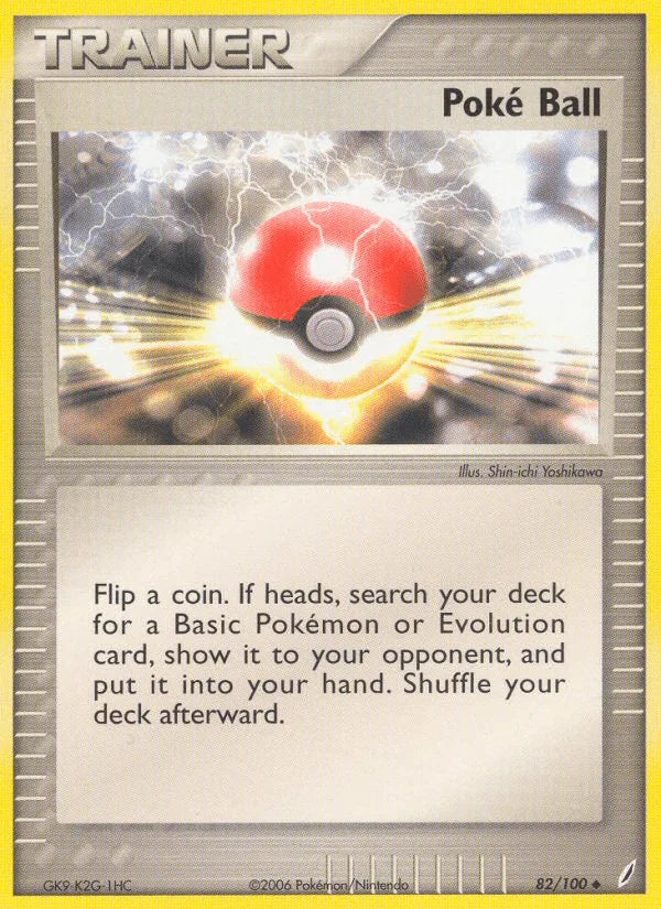 82, EX: Crystal Guardians, Item, Normal, Uncommon Poke Ball (82/100) [EX: Crystal Guardians] - Trading Card World