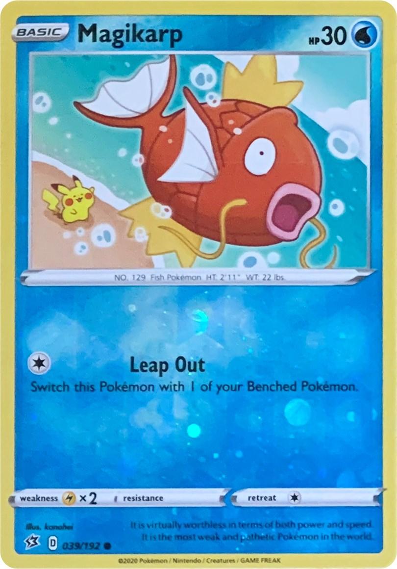 039, Common, Lightning[×2], Reverse Holofoil, Sword & Shield: Rebel Clash, Water Magikarp (039/192) (Reverse Cosmos Holo) [Sword & Shield: Rebel Clash] - Trading Card World