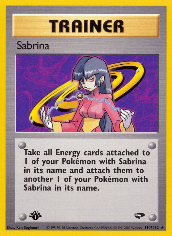 110, 1st Edition Normal, Gym Challenge 1st Edition, Rare, Trainer Sabrina (110/132) [Gym Challenge 1st Edition] - Trading Card World