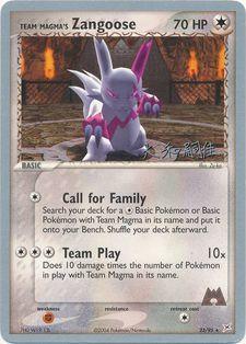 23, Colorless, Fighting[×2], Normal, Rare, World Championships 2004 Team Magma's Zangoose (23/95) (Magma Spirit - Tsuguyoshi Yamato) [World Championships 2004] - Trading Card World