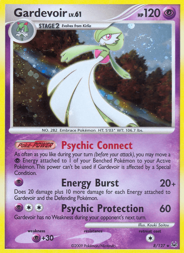 Holo Rare, Holofoil, Platinum: Base Set, Psychic, Psychic[+30], Reverse Holofoil Gardevoir (8/127) [Platinum: Base Set] - Trading Card World