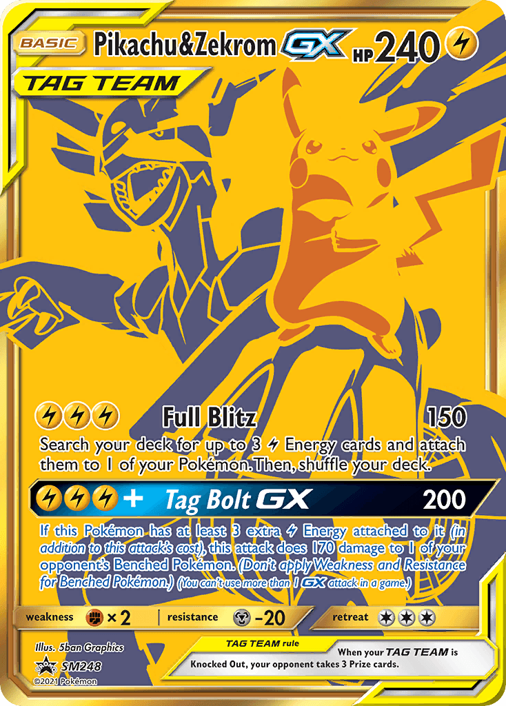 Fighting [x30], Holofoil, Lightning, Metal [-20], Promo, SM248, Sun & Moon: Black Star Promos Pikachu & Zekrom GX (SM248) (Jumbo Card) [Sun & Moon: Black Star Promos] - Trading Card World