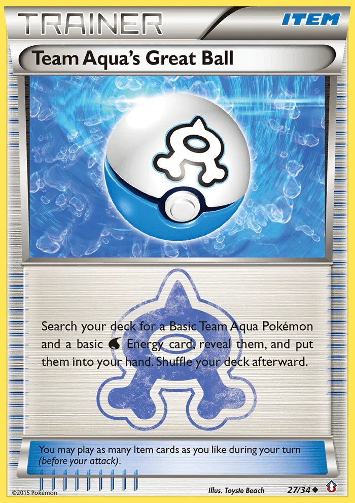 27, Item, Normal, Reverse Holofoil, Uncommon, XY: Double Crisis Team Aqua's Great Ball (27/34) [XY: Double Crisis] - Trading Card World