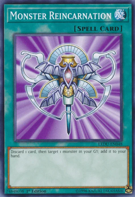 1st Edition, Common, Legendary Duelists, Normal Spell, Spell Monster Reincarnation [LEDU-EN048] Common - Trading Card World