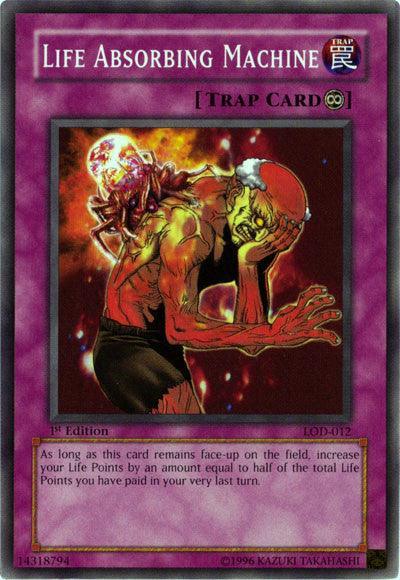 1st Edition, Common, Continuous Trap, Legacy of Darkness, Trap, Unlimited Life Absorbing Machine [LOD-012] Common - Trading Card World