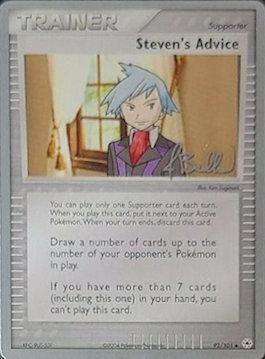 92, Normal, Supporter, Uncommon, World Championships 2006 Steven's Advice (92/101) (Eeveelutions - Jimmy Ballard) [World Championships 2006] - Trading Card World