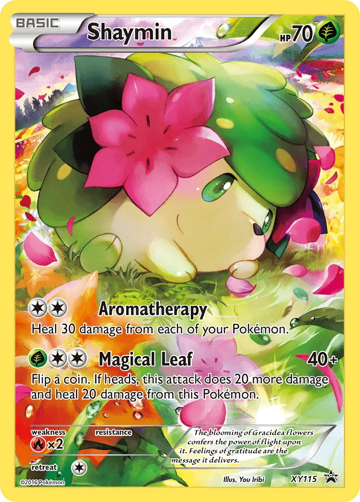 Fire[×2], Grass, Holofoil, Promo, XY115, XY: Black Star Promos Shaymin (XY115) [XY: Black Star Promos] - Trading Card World