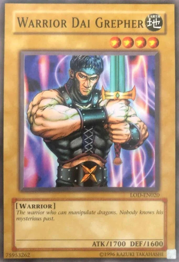 Common, Earth, Legacy of Darkness, Normal Monster, Unlimited, Warrior Warrior Dai Grepher [LOD-EN020] Common - Trading Card World