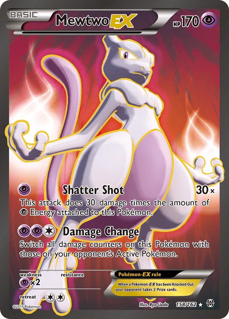 158, Holofoil, Psychic, Psychic[×2], Ultra Rare, XY: BREAKthrough Mewtwo EX (158/162) [XY: BREAKthrough] - Trading Card World