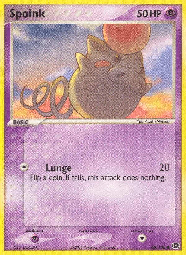 66, Common, EX: Emerald, Normal, Psychic, Psychic[×2] Spoink (66/106) [EX: Emerald] - Trading Card World