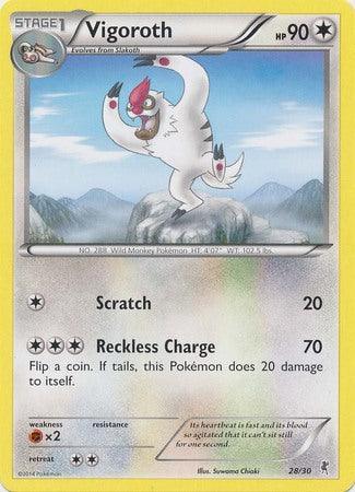 28, Colorless, Fighting[×2], Normal, Promo, XY: Trainer Kit 1 - Bisharp Vigoroth (28/30) [XY: Trainer Kit 1 - Bisharp] - Trading Card World