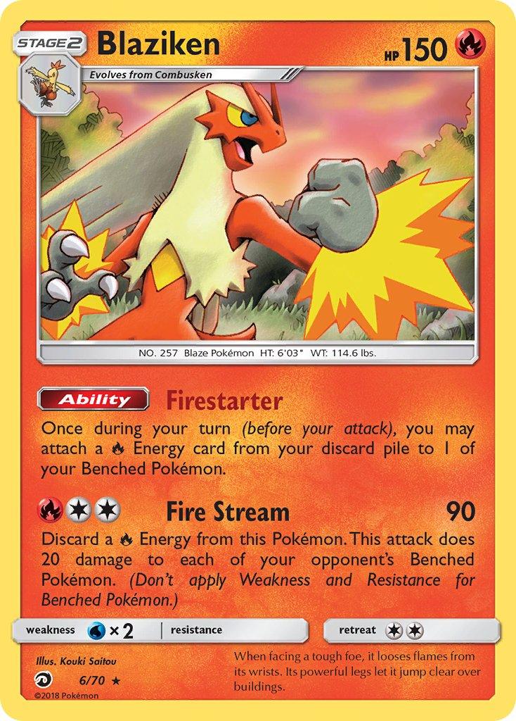 Fire, Normal, Rare, Sun & Moon: Dragon Majesty, Water[×2] Blaziken (6/70) (Theme Deck Exclusive) [Sun & Moon: Dragon Majesty] - Trading Card World