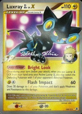 109, Fighting[×2], Lightning, Metal[-20], Normal, Ultra Rare, World Championships 2009 Luxray GL LV.X (109/111) (Luxdrill - Stephen Silvestro) [World Championships 2009] - Trading Card World
