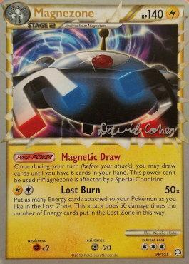 96, Fighting[×2], Lightning, Metal[-20], Normal, Ultra Rare, World Championships 2011 Magnezone (96/102) (Twinboar - David Cohen) [World Championships 2011] - Trading Card World