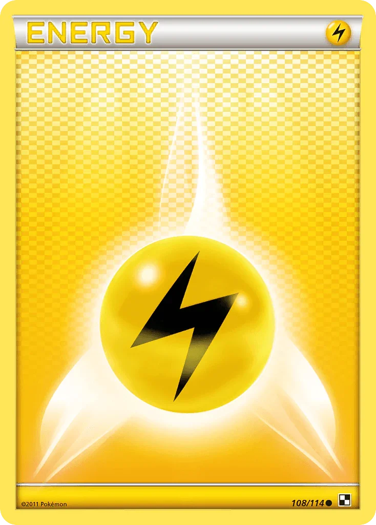 108, Black & White: Base Set, Common, Energy, Normal, Reverse Holofoil Lightning Energy (108/114) [Black & White: Base Set] - Trading Card World