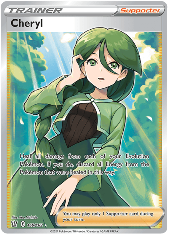 159, Holofoil, Supporter, Sword & Shield: Battle Styles, Ultra Rare Cheryl (159/163) [Sword & Shield: Battle Styles] - Trading Card World
