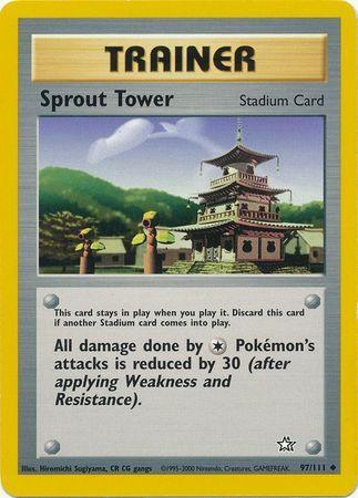 97, Neo Genesis Unlimited, Normal, Stadium, Uncommon Sprout Tower (97/111) [Neo Genesis Unlimited] - Trading Card World