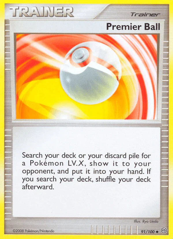 91, Diamond & Pearl: Stormfront, Item, Normal, Reverse Holofoil, Uncommon Premier Ball (91/100) [Diamond & Pearl: Stormfront] - Trading Card World