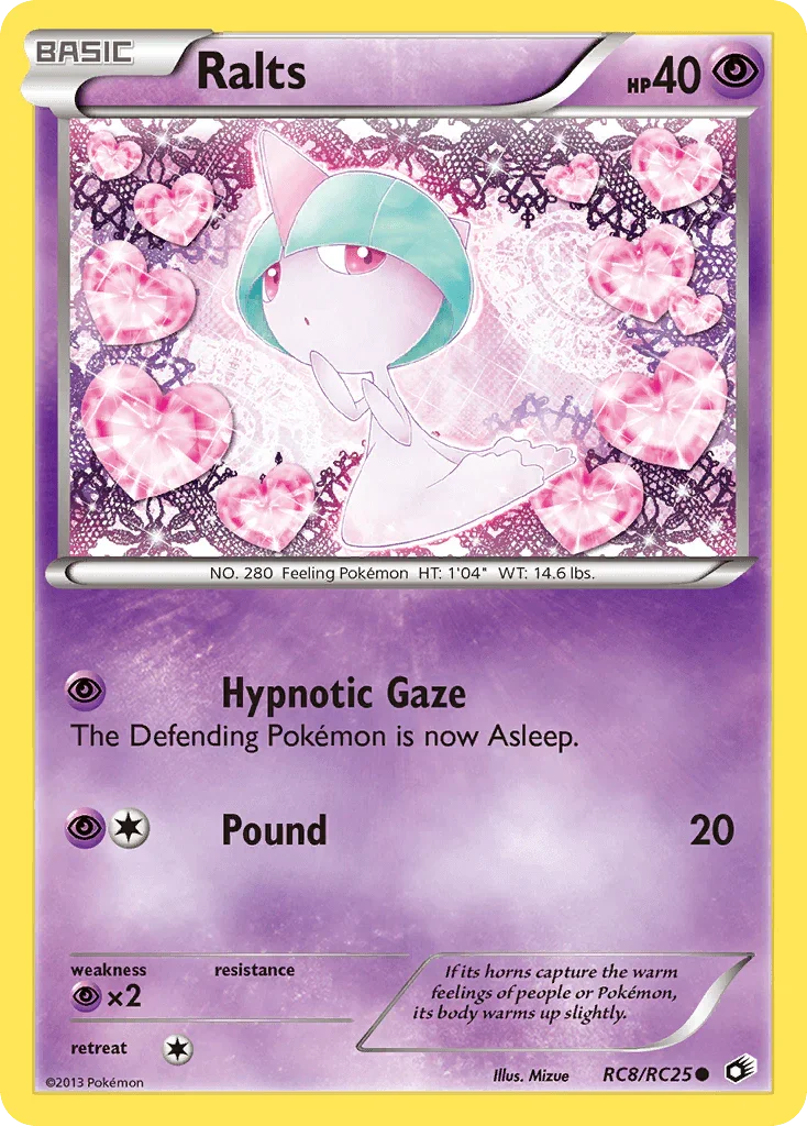 Black & White: Legendary Treasures, Common, Holofoil, Psychic, Psychic[×2], RC8 Ralts (RC8/RC25) [Black & White: Legendary Treasures] - Trading Card World