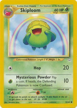 52, Common, Fighting[-30], Fire[×2], Grass, Neo Revelation Unlimited, Normal Skiploom (52/64) [Neo Revelation Unlimited] - Trading Card World