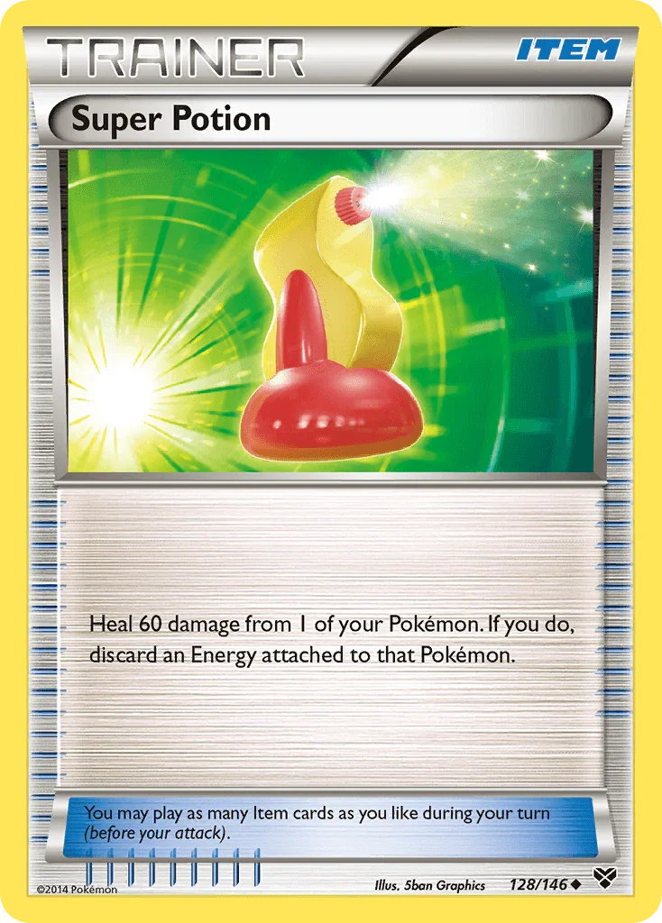 128, Item, Normal, Reverse Holofoil, Uncommon, XY: Base Set Super Potion (128/146) [XY: Base Set] - Trading Card World