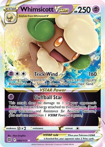 065, Holofoil, Metal [x2], Psychic, Sword & Shield: Brilliant Stars, Ultra Rare Whimsicott VSTAR (065/172) [Sword & Shield: Brilliant Stars] - Trading Card World