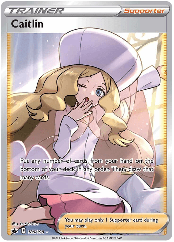 189, Holofoil, Supporter, Sword & Shield: Chilling Reign, Ultra Rare Caitlin (189/198) [Sword & Shield: Chilling Reign] - Trading Card World