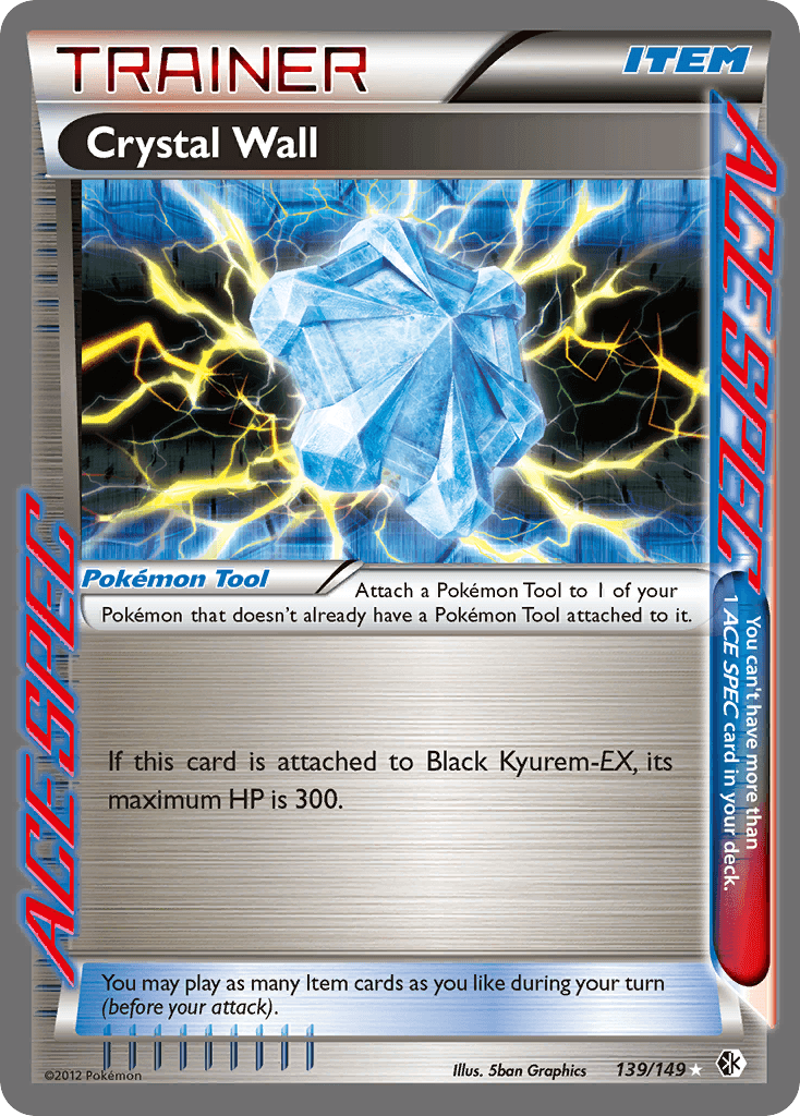 139, Black & White: Boundaries Crossed, Holofoil, Item, Rare Ace Crystal Wall (139/149) [Black & White: Boundaries Crossed] - Trading Card World