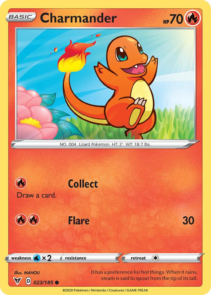 023, Common, Fire, Normal, Reverse Holofoil, Sword & Shield: Vivid Voltage, Water[×2] Charmander (023/185) [Sword & Shield: Vivid Voltage] - Trading Card World
