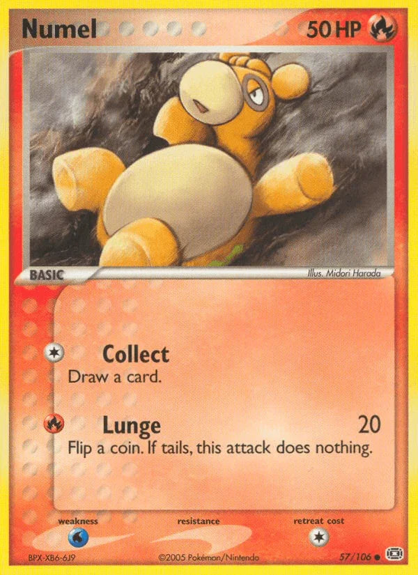 57, Common, EX: Emerald, Fire, Normal, Water[×2] Numel (57/106) [EX: Emerald] - Trading Card World