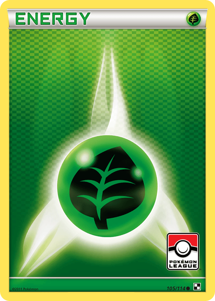 105, Black & White: Base Set, Common, Energy, Normal, Reverse Holofoil Grass Energy (105/114) [Black & White: Base Set] - Trading Card World