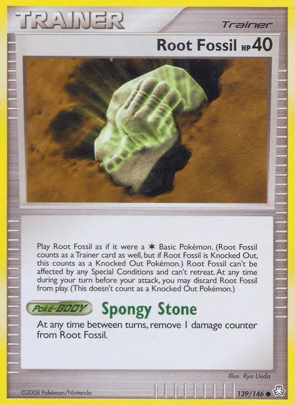 139, Common, Diamond & Pearl: Legends Awakened, Item, Normal, Reverse Holofoil Root Fossil (139/146) [Diamond & Pearl: Legends Awakened] - Trading Card World