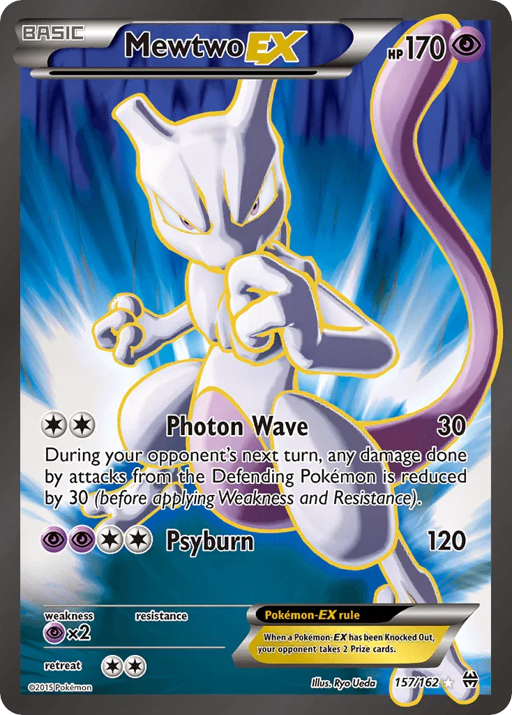 157, Holofoil, Psychic, Psychic[×2], Ultra Rare, XY: BREAKthrough Mewtwo EX (157/162) [XY: BREAKthrough] - Trading Card World