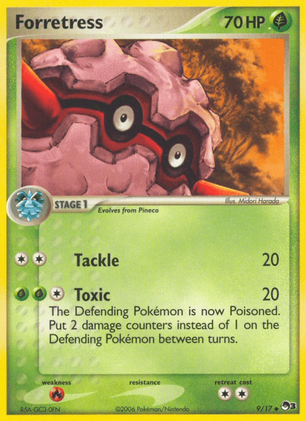 Fire[×2], Grass, Normal, POP Series 3, Uncommon Forretress (9/17) [POP Series 3] - Trading Card World