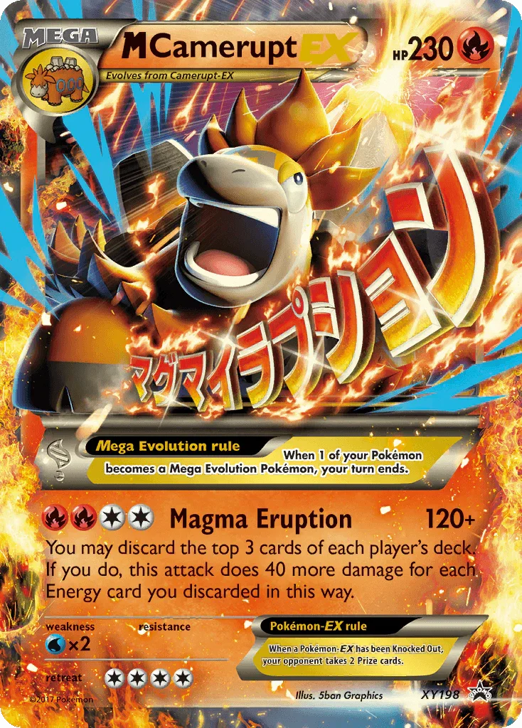Fire, Holofoil, Promo, Water [x2], XY198, XY: Black Star Promos M Camerupt EX (XY198) [XY: Black Star Promos] - Trading Card World