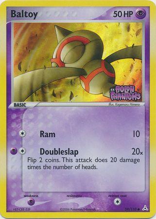 59, Common, EX: Holon Phantoms, Psychic, Psychic[×2], Reverse Holofoil Baltoy (59/110) (Stamped) [EX: Holon Phantoms] - Trading Card World