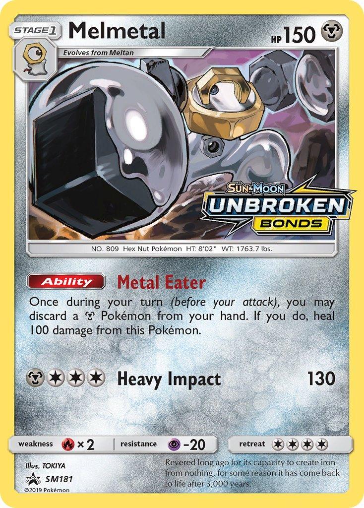 Black Star Promo, Fire[×2], Holofoil, Metal, Psychic[-20], SM181, Sun & Moon: Black Star Promos Melmetal (SM181) [Sun & Moon: Black Star Promos] - Trading Card World