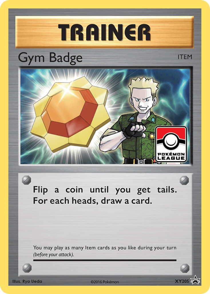 Holofoil, Item, Promo, XY205, XY: Black Star Promos Gym Badge (XY205) (Lt. Surge) [XY: Black Star Promos] - Trading Card World