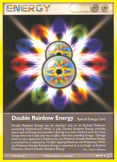 88, EX: Team Magma vs Team Aqua, Fighting, Normal, Rare, Reverse Holofoil Double Rainbow Energy (88/95) [EX: Team Magma vs Team Aqua] - Trading Card World