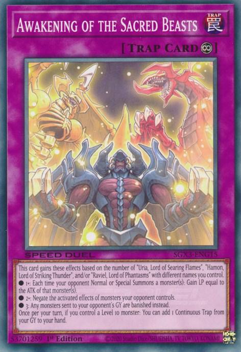 1st Edition, Common, Continuous Trap, Speed Duel GX: Duelists of Shadows, Trap Awakening of the Sacred Beasts [SGX3-ENG15] Common - Trading Card World