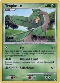 52, F -20, Grass, Nintendo: Black Star Promos, Normal, Promo, R +20 Tropius (52/111) (Staff Prerelease Promo) [Nintendo: Black Star Promos] - Trading Card World