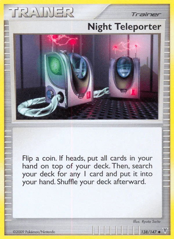 138, Item, Normal, Platinum: Supreme Victors, Reverse Holofoil, Uncommon Night Teleporter (138/147) [Platinum: Supreme Victors] - Trading Card World