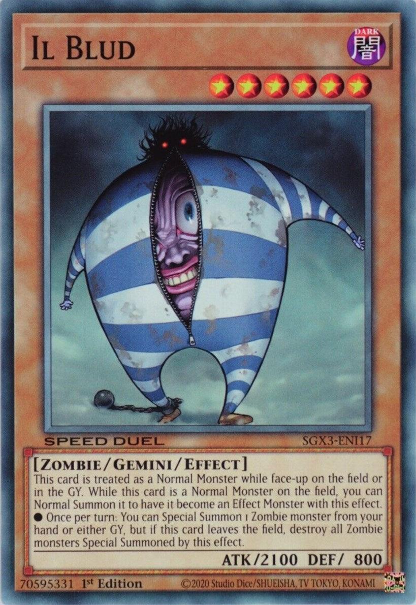 1st Edition, Common, Dark, Gemini Monster, Speed Duel GX: Duelists of Shadows, Zombie Il Blud [SGX3-ENI17] Common - Trading Card World