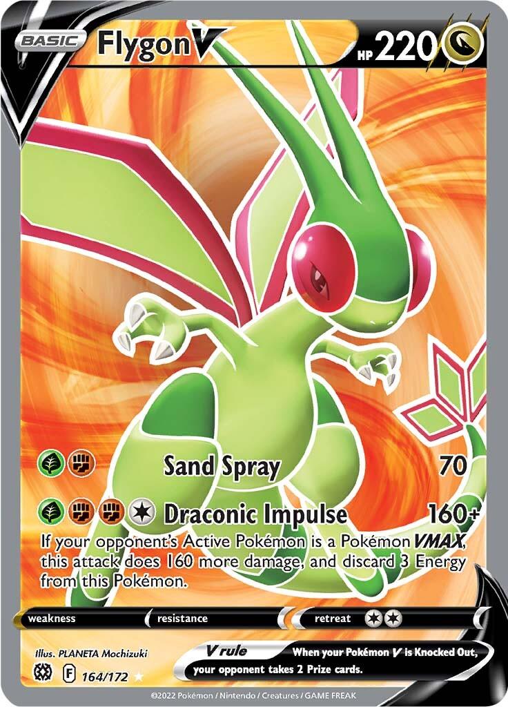 164, Dragon, Holofoil, Sword & Shield: Brilliant Stars, Ultra Rare Flygon V (164/172) [Sword & Shield: Brilliant Stars] - Trading Card World