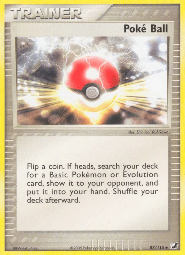 87, EX: Unseen Forces, Item, Normal, Uncommon Poke Ball (87/115) [EX: Unseen Forces] - Trading Card World