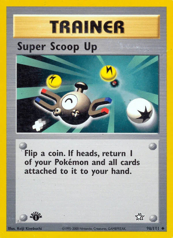 1st Edition Normal, 98, Neo Genesis 1st Edition, Trainer, Uncommon Super Scoop Up (98/111) [Neo Genesis 1st Edition] - Trading Card World