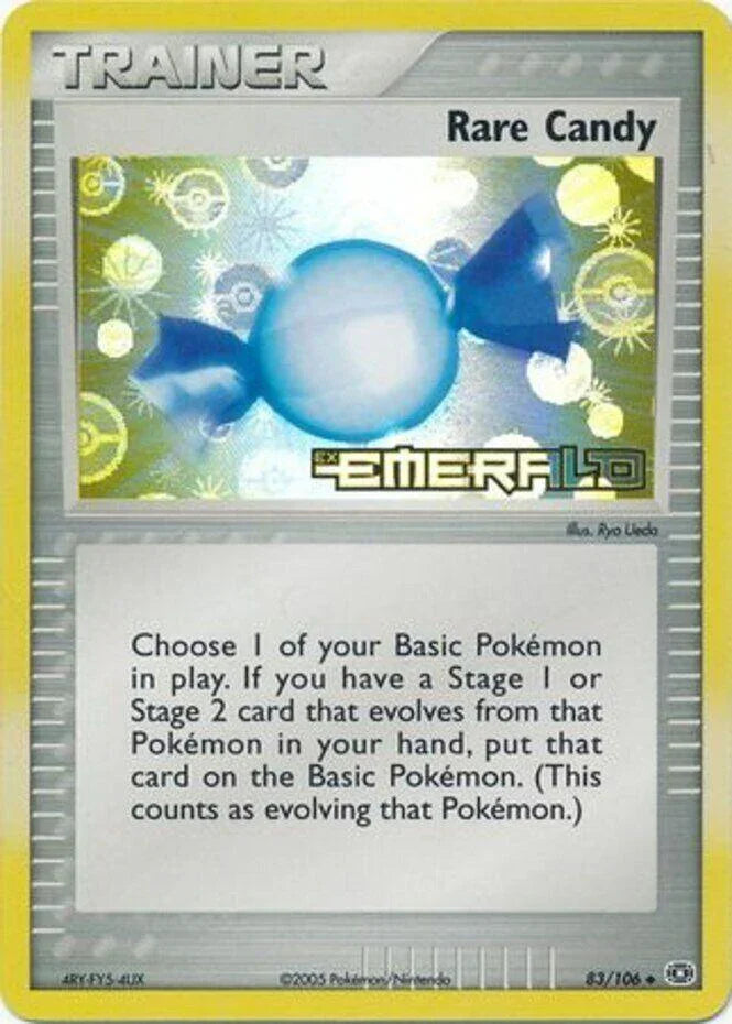83, EX: Emerald, Item, Reverse Holofoil, Uncommon Rare Candy (83/106) (Stamped) [EX: Emerald] - Trading Card World