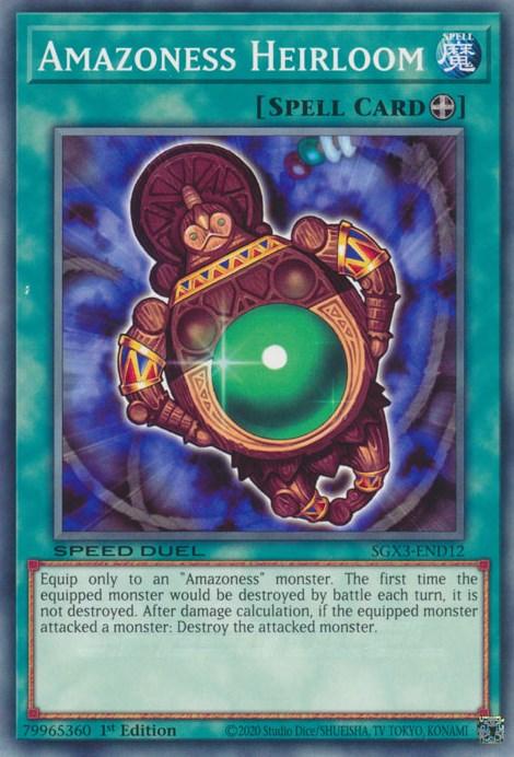 1st Edition, Common, Equip Spell, Speed Duel GX: Duelists of Shadows, Spell Amazoness Heirloom [SGX3-END12] Common - Trading Card World