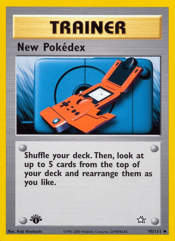 1st Edition Normal, 95, Neo Genesis 1st Edition, Trainer, Uncommon New Pokedex (95/111) [Neo Genesis 1st Edition] - Trading Card World